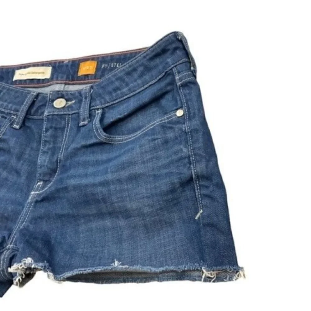 Anthropologie Pilcro & the Letterpress Fit /Stet distressed jagged cut shorts 27 - Picture 8 of 11
